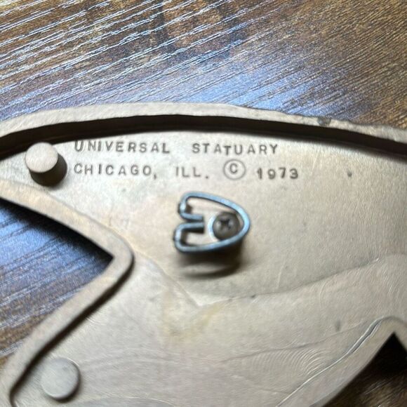 Vintage Universal Statuary 1973 Retro Gold Plastic Butterfly Wall Plaque 2pc Set - Picture 7 of 7